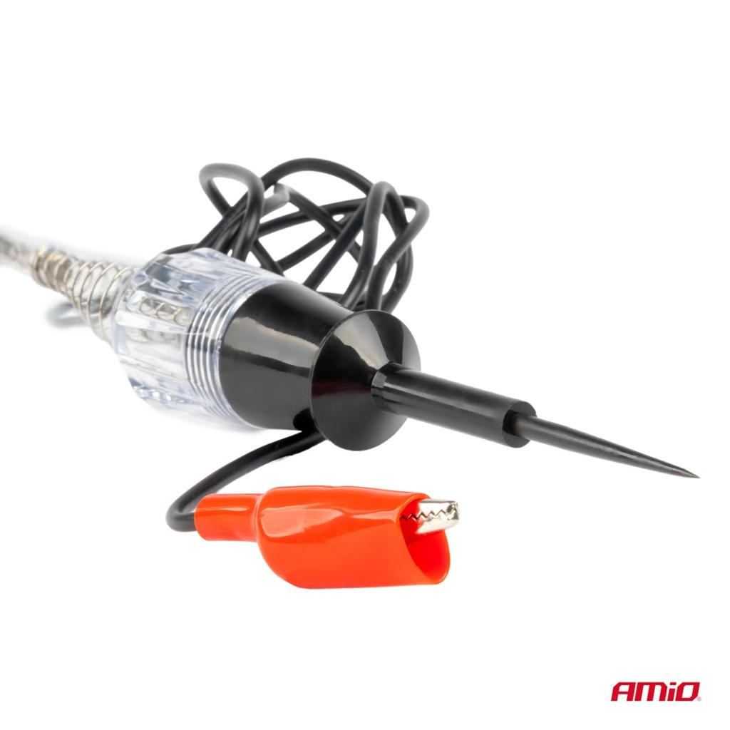 Car voltage tester with crocodile clamp 6-12V AMIO-04272