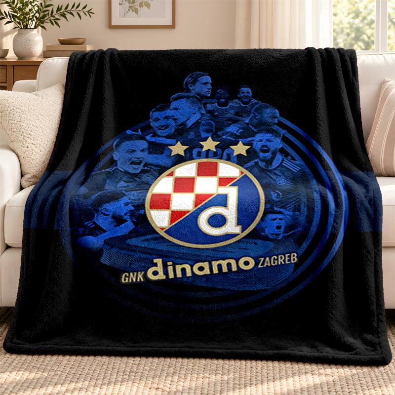 GNK Dinamo Zagreb deka Flísová deka Měkká útulná plyšová přehoz na pohovku postel Lehká domácí dekorace Venkovní kempování