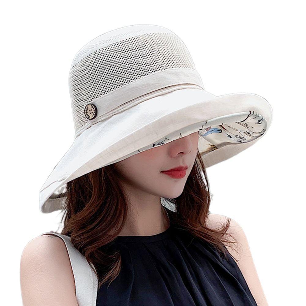 Foldable Bucket Hat UV Protection Sunshade Hat Women Sun Cap