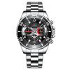 Explosive Multi-functional Fashion Light Luxury Waterproof Luminous Steel Band Men's Quartz Watch