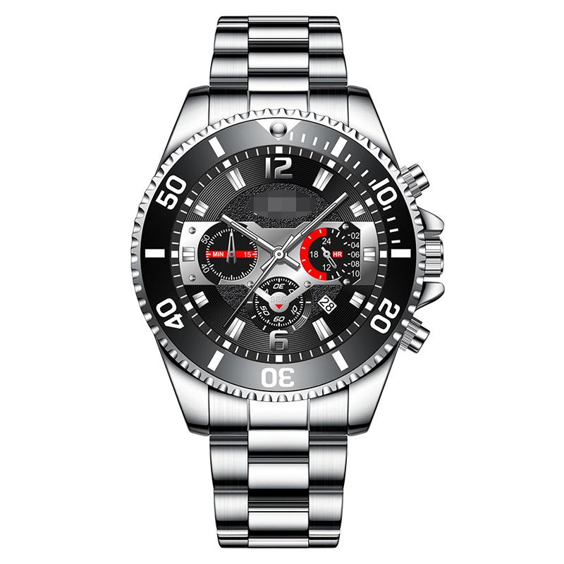 Explosive Multi-functional Fashion Light Luxury Waterproof Luminous Steel Band Men's Quartz Watch