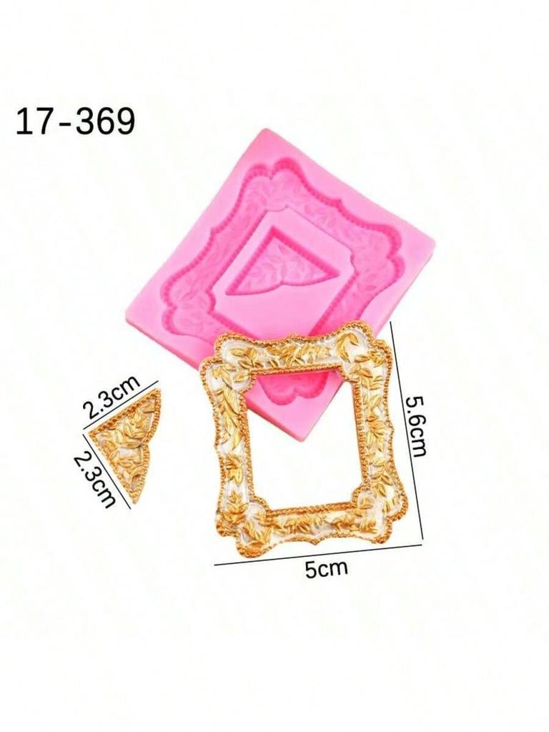 4 Style Silicone Frame Chocolate Mold,Baroque Style Clay Molds Fondant,Frame Mold for Crafts,Baking,Cupcake Topper,Decoration