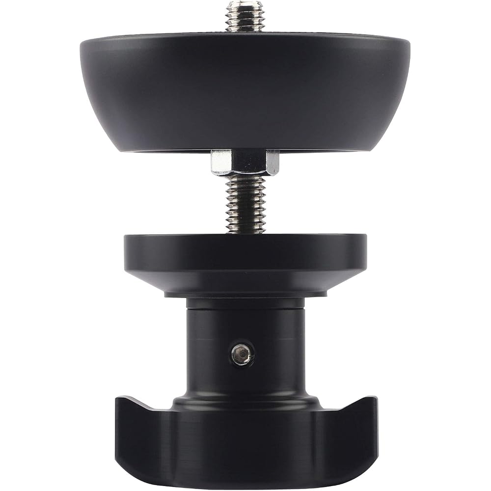 Haoge 75mm Half Ball Bowl Adapter, Metal Half Ball Flat to Bowl Adapter Converter for Video Bowl Tripods and Fluid Heads with 3/8-inch Screw, for Manf