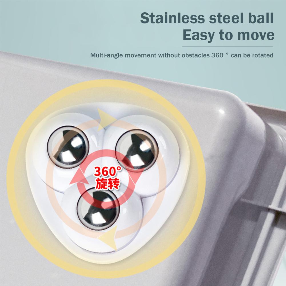 4pcs Self Adhesive Universal Wheel Stainless Steel Beads 360 Rotating Pulley Wheels For Bedside Cupboard Furniture Mover Tools