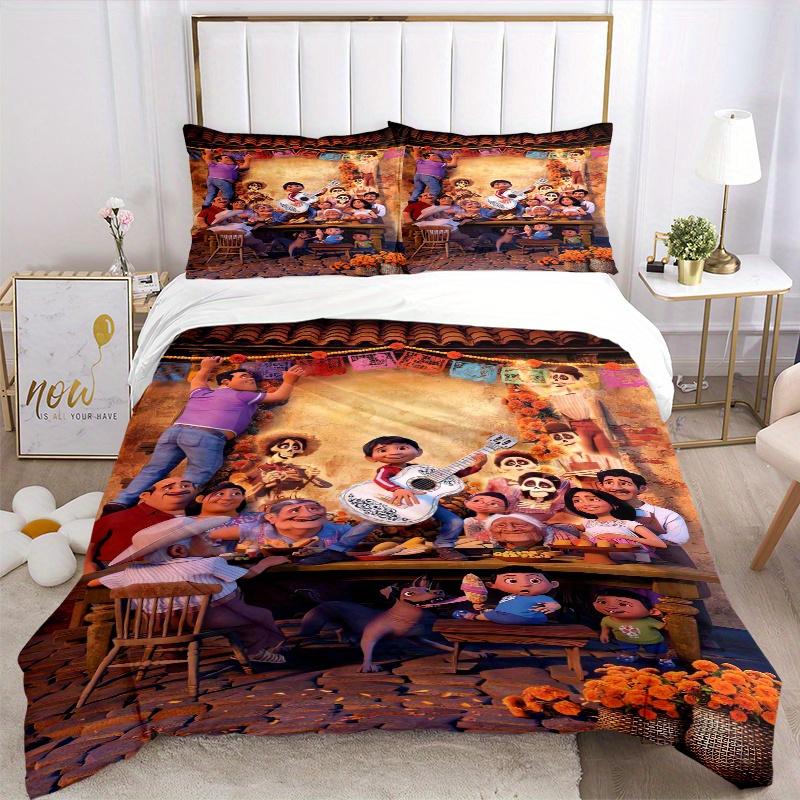 3pcs Disney Coco Printed Bedding Set, Soft and Comfortable Quilt Cover for Bedroom, Guest Room S023
