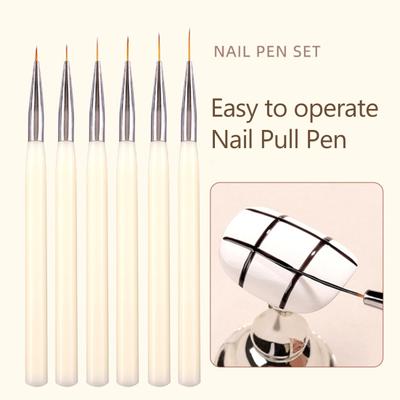 Nail Art Ongles Tige en Nylon Poils Stylo en Métal Prise en Main Confortable Art Design Dessin d'Ongles Professionnel