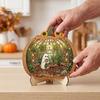 Retro Style Ghost Puzzle Halloween Wooden Puzzle, Wood Pumpkin Shape & Garden Unique Pieces Pattern Puzzles, Decorative Table Centerpiece for