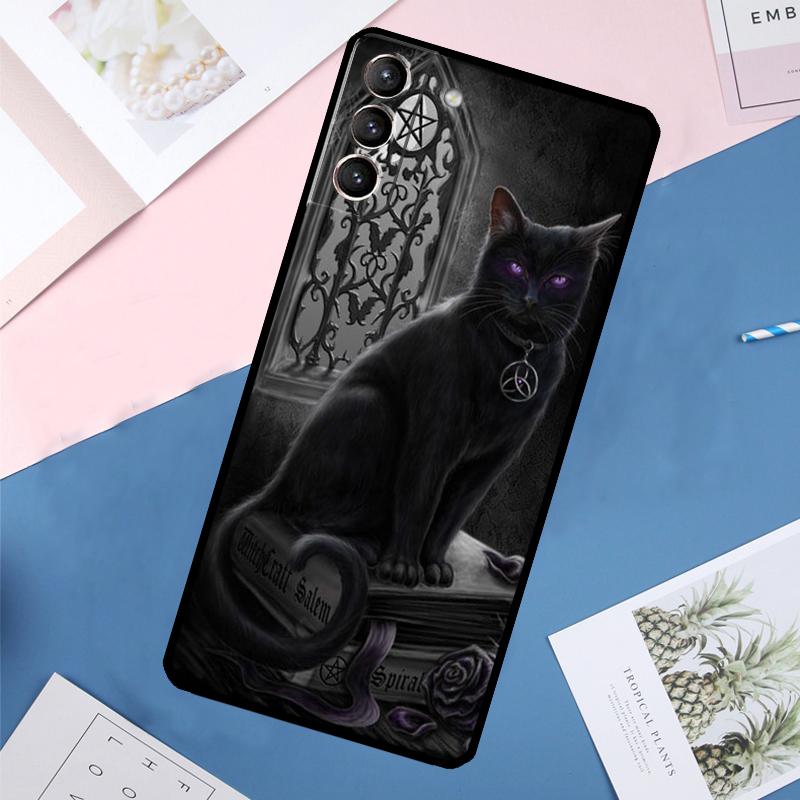 Halloween Moon Witch Horror Case For Samsung Galaxy S25 Ultra S21 S22 S23 S24 Ultra S9 S10 Plus S20 FE S25 FE Back Cover