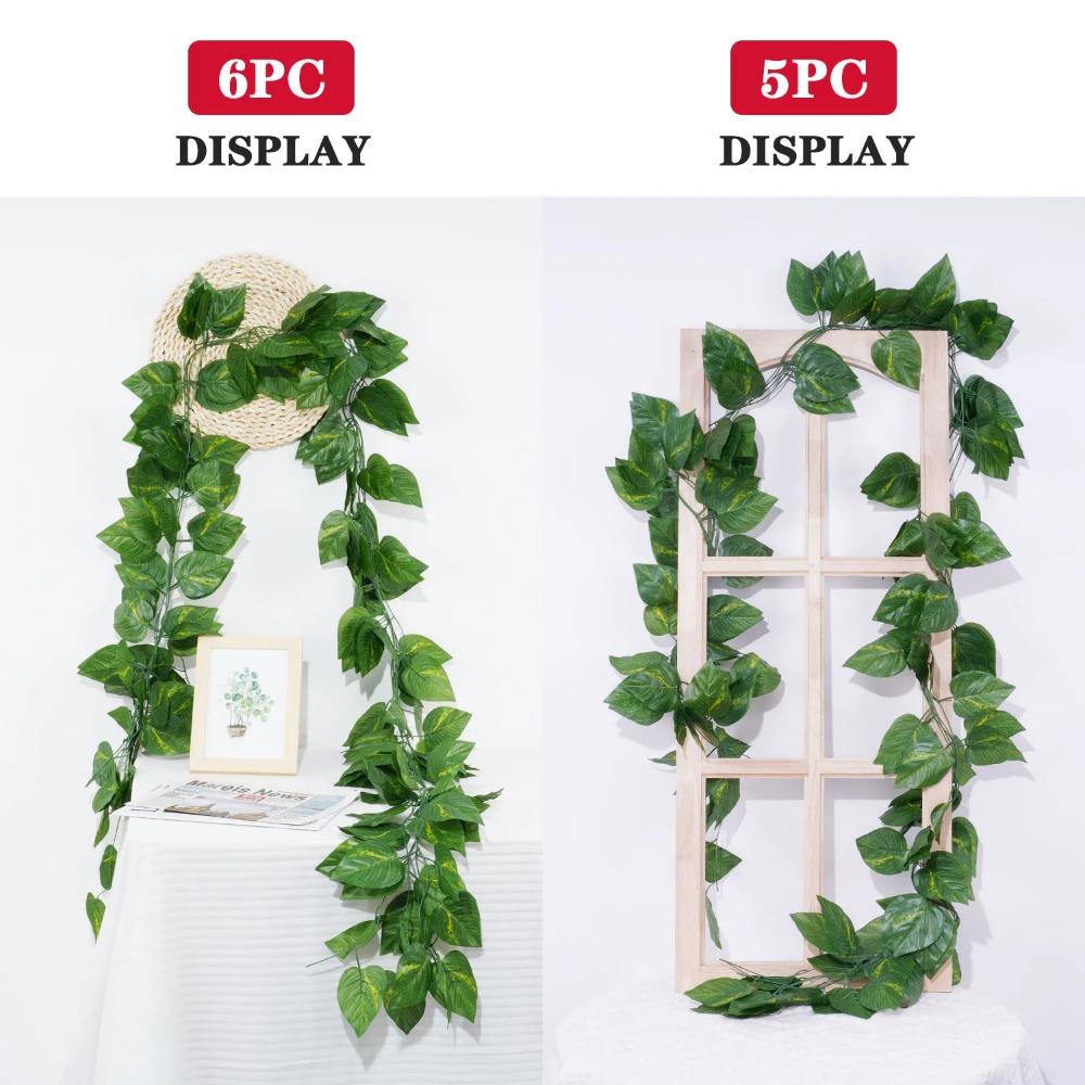 230cm Leaf Vine Artificial Hanging Plants Liana Silk Fake Ivy Leaves Party Vines for Home Garland Wall Green Decoration