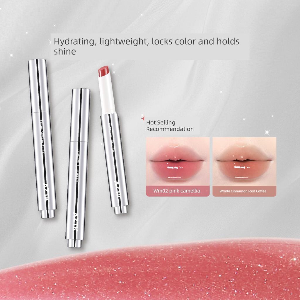Aztk Lip Jelly Glossy Lip Gloss Whitening Non-Stick Cup Lipstick Mirror Water Gloss Solid Lip Gloss Lipstick for Women Moisturizing and Nourishing