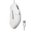 SteelSeries Rival 3 Gen 2 Wired Gaming Low Latency Durable Mechanical PTFE RGB White Mouse, Lightweight, (1.35ms), 8,500 DPI, Switches,