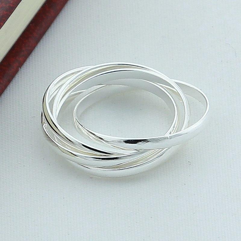 Inele de bijuterii din argint 925 noua moda Inele rotunde pentru degete pentru femei barbati cadou de petrecere