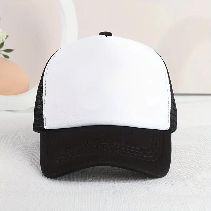 Solid Color Sponge Mesh Cap, Baseball Cap, Breathable for Spring and Summer, Outdoor Sun Protection Hat for Truck Drivers