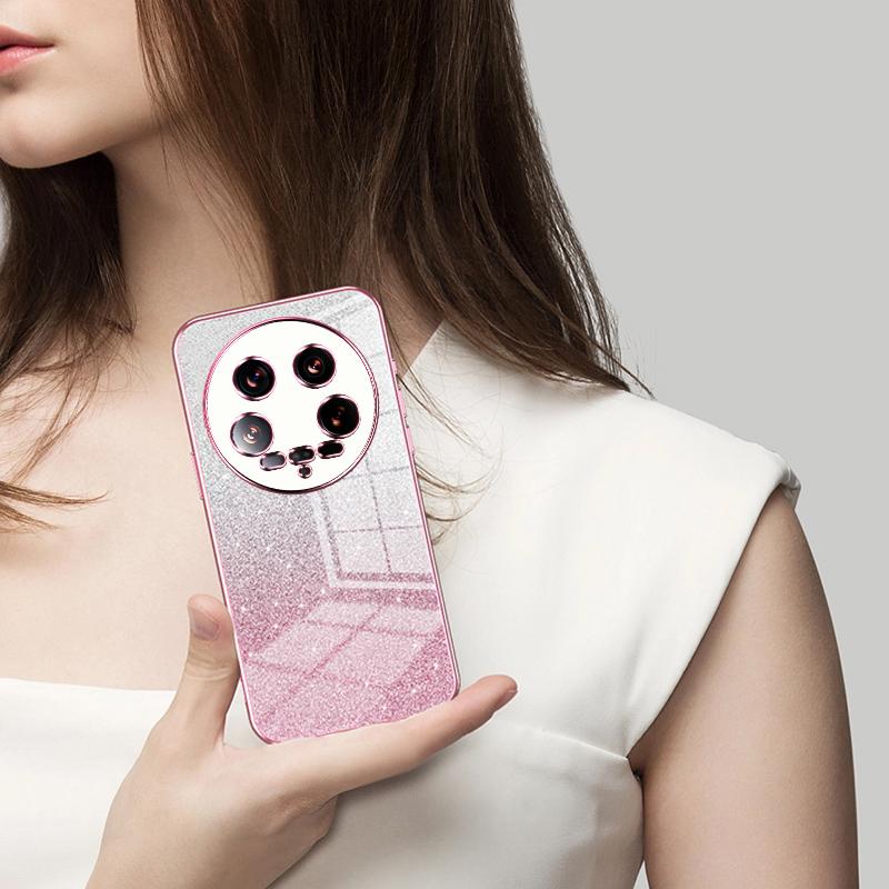 Phone Shell for Xiaomi 14 Ultra Electroplating Design Gradient Glitter Cell Phone Case