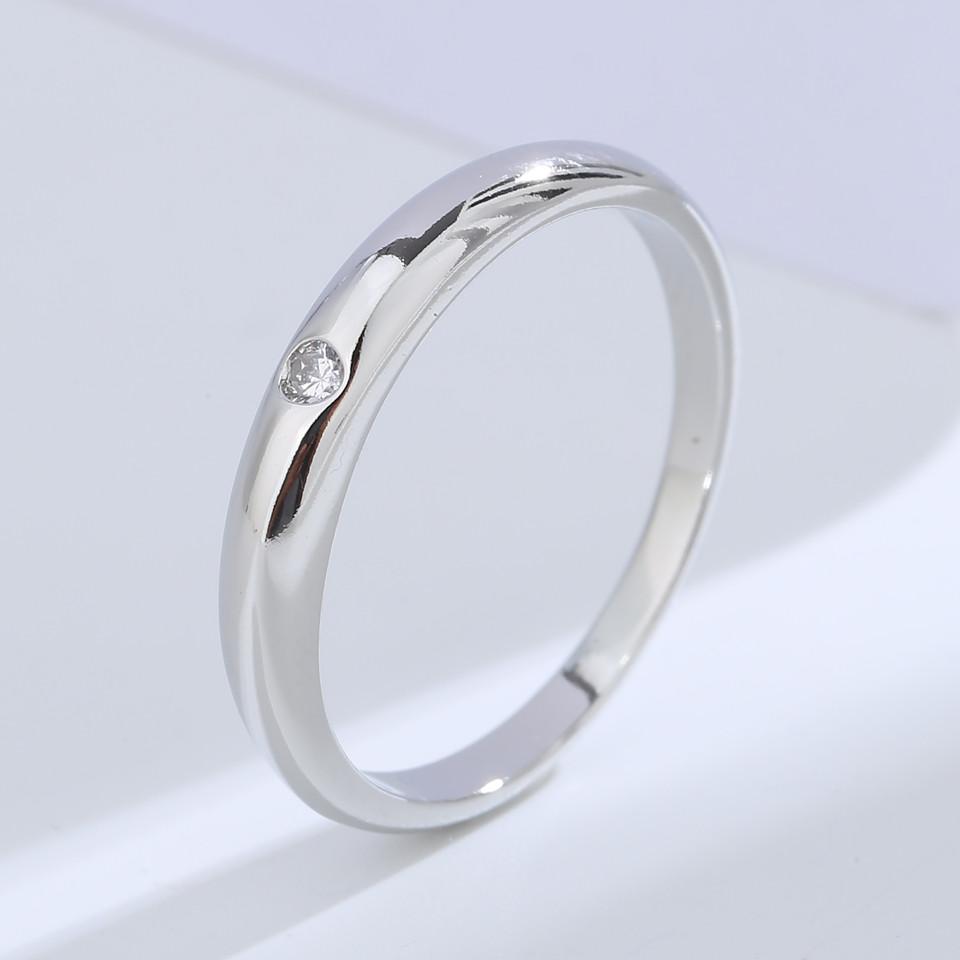 

Buyee 925 Sterling Silver Female Thin Ring Finger White Zircon Simple Ring for Women Fashion Wedding Fine Jewelry Circe Gift 10