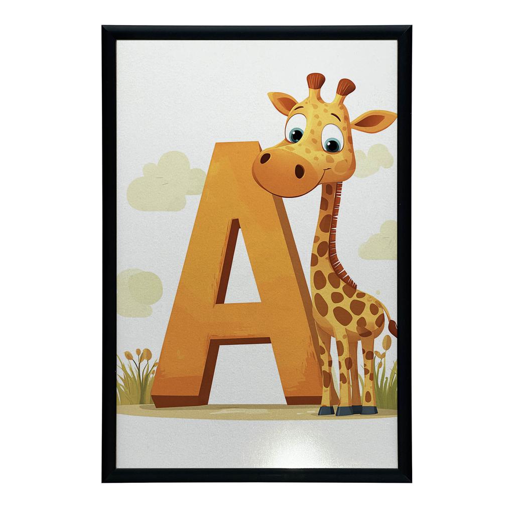 Plakat Żyrafowa Przygoda Plakat Żyrafowa Przygoda, 70X100 Cm, Bez Ramy, Płótno Premium Na Blejtramie