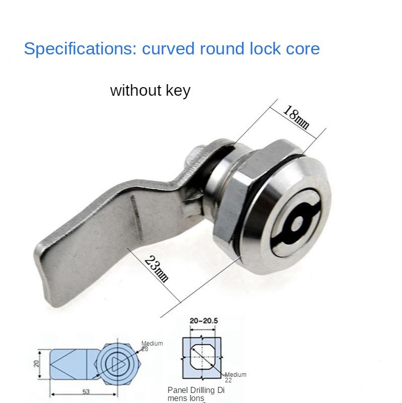 Stainless Steel Drawer Cabinet Lock Box Door Lock Triangle Key Cam Industrial Lock Cylinder Hardware Power Distribution Tool