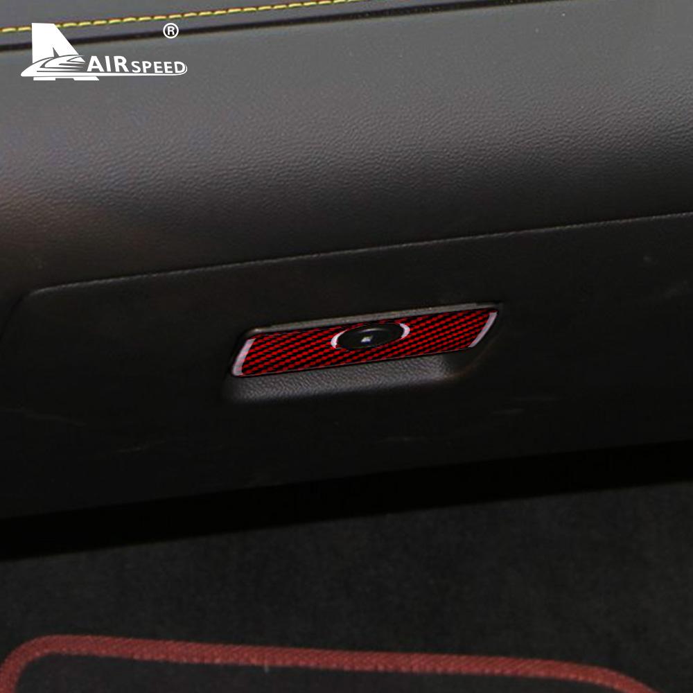 Carbon Fiber for Chevrolet Camaro 2010 2011 2012 2013 2014 2015 Accessories Interior Trim Car Copilot Storage Box Handle Cover