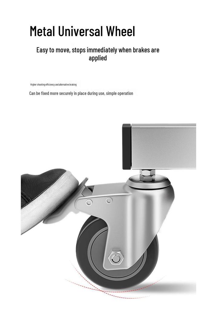3m Heavy Duty Stainless Steel Light Stand with Wheels, Built-in Spring, Large Load Capacity, for Photography Studio.