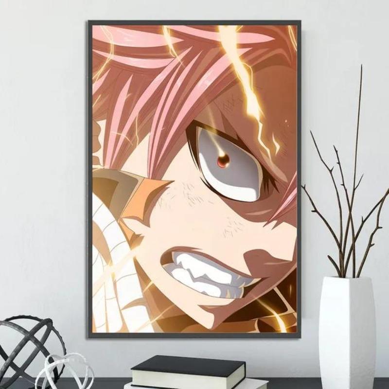 Vibrant Japanese Anime Natsu  Zeref SelfAdhesive Wall Poster  Cartoon Art for Kids Rooms  Home Decor Gift  Fairy Tail Inspired W