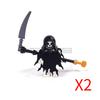 MOC Halloween Building Blocks Skeleton Army Knight Figures Flame Horse Medieval Vampire Furniture Assembly DIY Bricks Toys Gifts