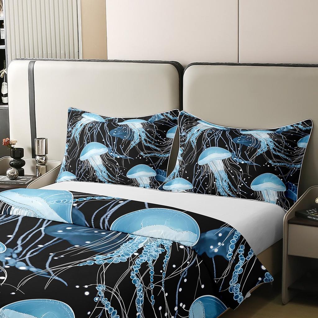 Comforter Cartoon Jellyfish Printed S Adult High Quality Bedding Set Bed Giftqueen Size Warm Soft And Breathable