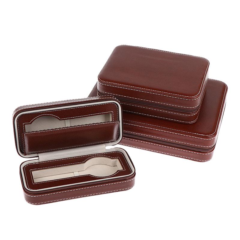 2/4Slots Pu Leather Watch Storage Bag Vintage Simple Vintage Watch Display Box Dustproof Embedded Watch Organizer