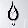 12 Inch Quiet Pendulum Wall Clock for Home Use, Non Ticking Office And Bedroom (Battery Powered)