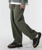 CODE I'M Cotton Spandex High-Waisted Elastic Waist Pintuck Wide Pants Khaki
