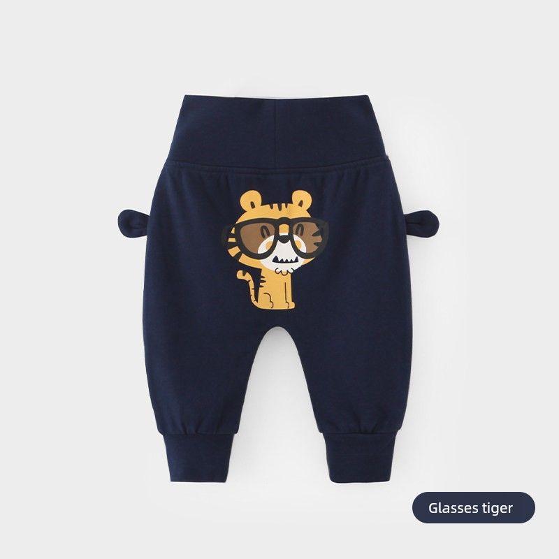 [Fleece-lined] Baby pants Fall and winter baby fart pants kids Heattech boys big pp pants autumn girl cotton pants