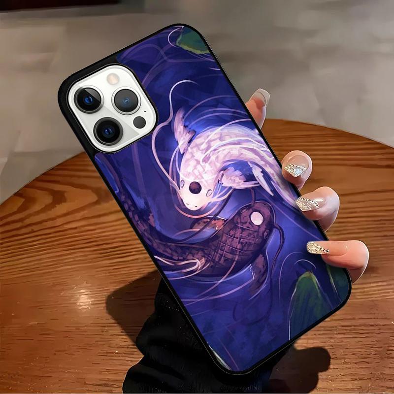 Yin Yang Koi Handyhülle Für iPhone 17 Air 16 15 14 13 12 11 Pro Max Max Plus Bumper Case Cover