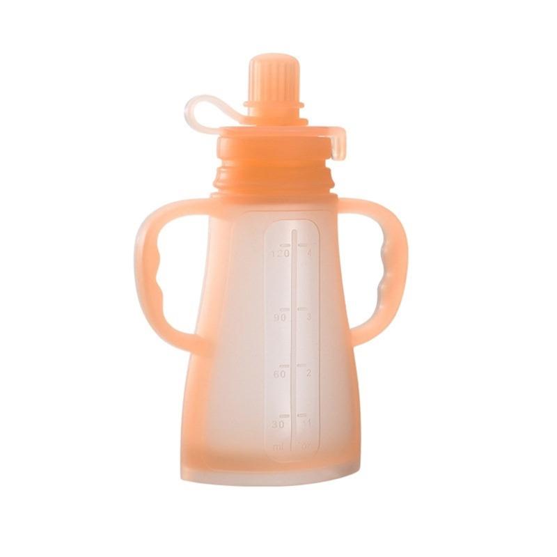 Soft Silicone Squeeze Baby Food Bag Bottle for Easy Feeding and Parental Assistance Infants Toddler Puree Organiser Bag