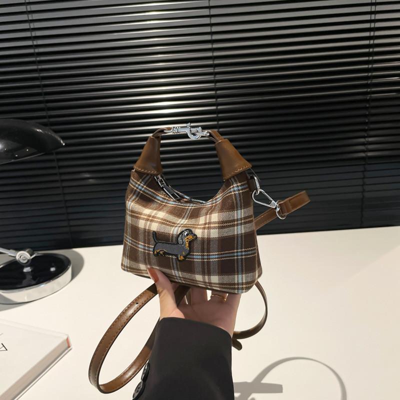 2024 Autumn Winter New Arrival Cute Mini Plaid Crossbody Shoulder Bag For All Genders