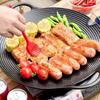 Cast Iron BBQ Grill Pan Non Stick Baking Tray Practical Grill Plate  Outdoor