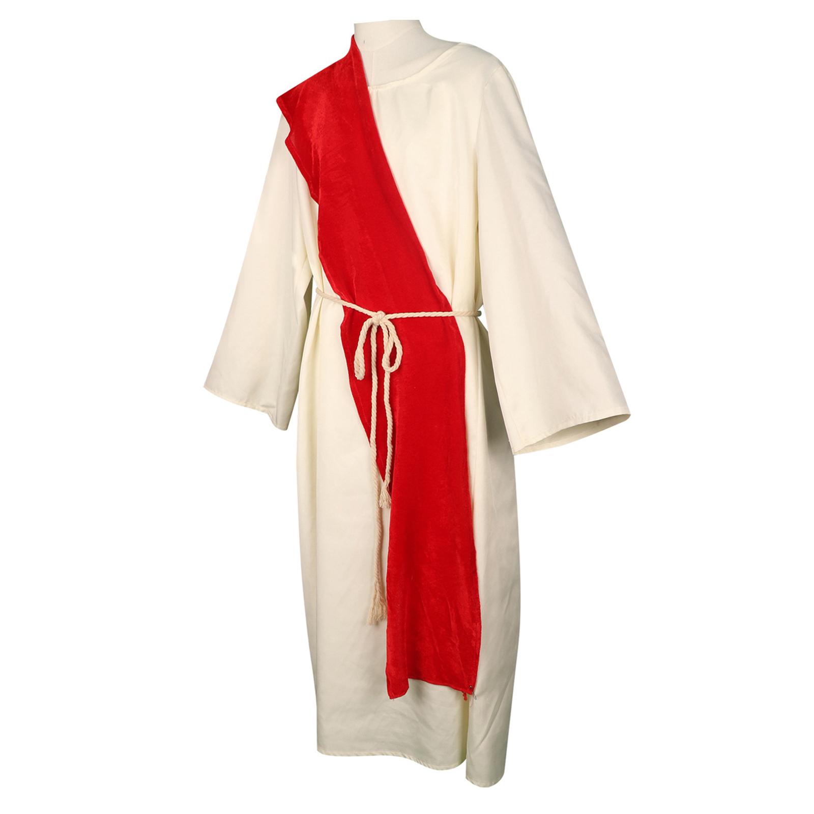 Herenkostuum Christelijke Cosplay Religieuze Pij Middeleeuwse Missionaris Outfits Halloween Outfit S beige