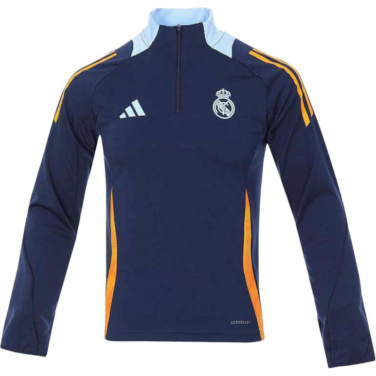 

Adidas Real Madrid Football Series Sweatshirt Versatile Sports Comfortable Kids sweatshirt Navy Deep-Orange-Yellow Bright-Blue JE4208 140
