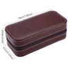 PU Leather Watch Storage Box Artificial Leather Simple Design Watch Organizer Zippered Design Zippered Storage Box