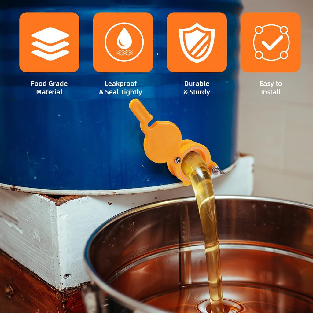 Plastic Honey Gate Valve Beekeeping Honey Extractor Tap Honey Dispenser Outlet Beekeeping Tool