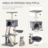130cm Cat Tree for Indoor Cats Activity Center with Condo Scratching Post Ladders Kitty Climbing Tower Relaxing Playing