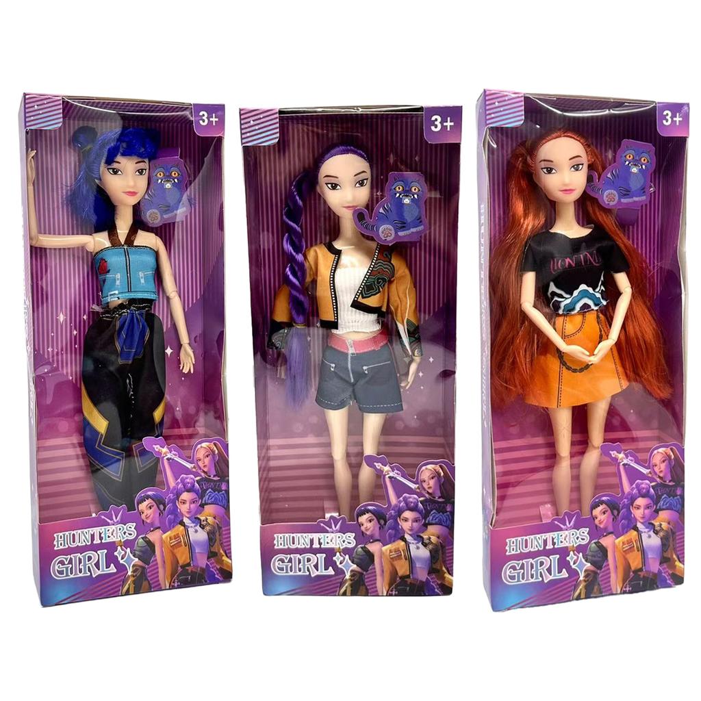 NEW Anime KPop Demon Hunters Doll Vinyl Toy Rumi Mira Zoi Character Vinyl Mask Figurine Collection Model Doll Toys Birthday Gift