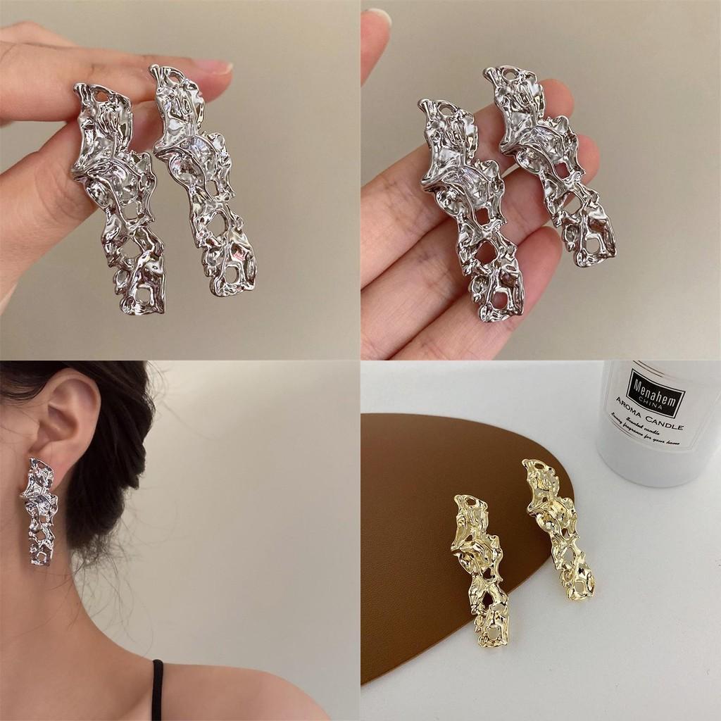 Elegant Irregular Geometric Alloy Earrings For Women Trendy Summer Fashion