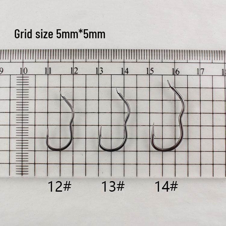 Automatisk vippende trippelkrok med mothake, anti-spytte design for vill karpefiske - karbonstål