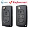 Für Peugeot 207 307 308 407 607 807 Für Citroen C2 C3 C4 C5 C6 Xsara Berlingo Klappschlüssel Gehäuse Hülle Hu83 Va2