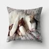 Cute Cat Pet Print Pattern Cushion Cover Home Living Room Sofa Decoration Square Polyester Pillow   45x45cm