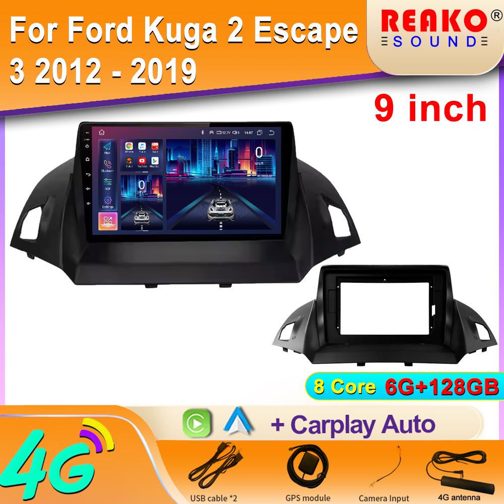 

2K IPS Android автомобильное радио для Ford Kuga 2 Escape 3 2012 - 2019 Мультимедийный видеоплеер Навигация GPS Carplay Autoradio 8 core 6GB+128GB