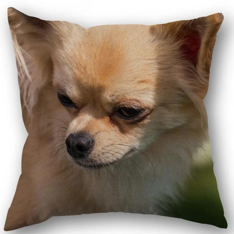 New Custom Pomeranian Dog Pillowcase Cotton Linen Fabric Square Zipper Pillowcase 45X45Cm Wedding Decorative Pillow Cover