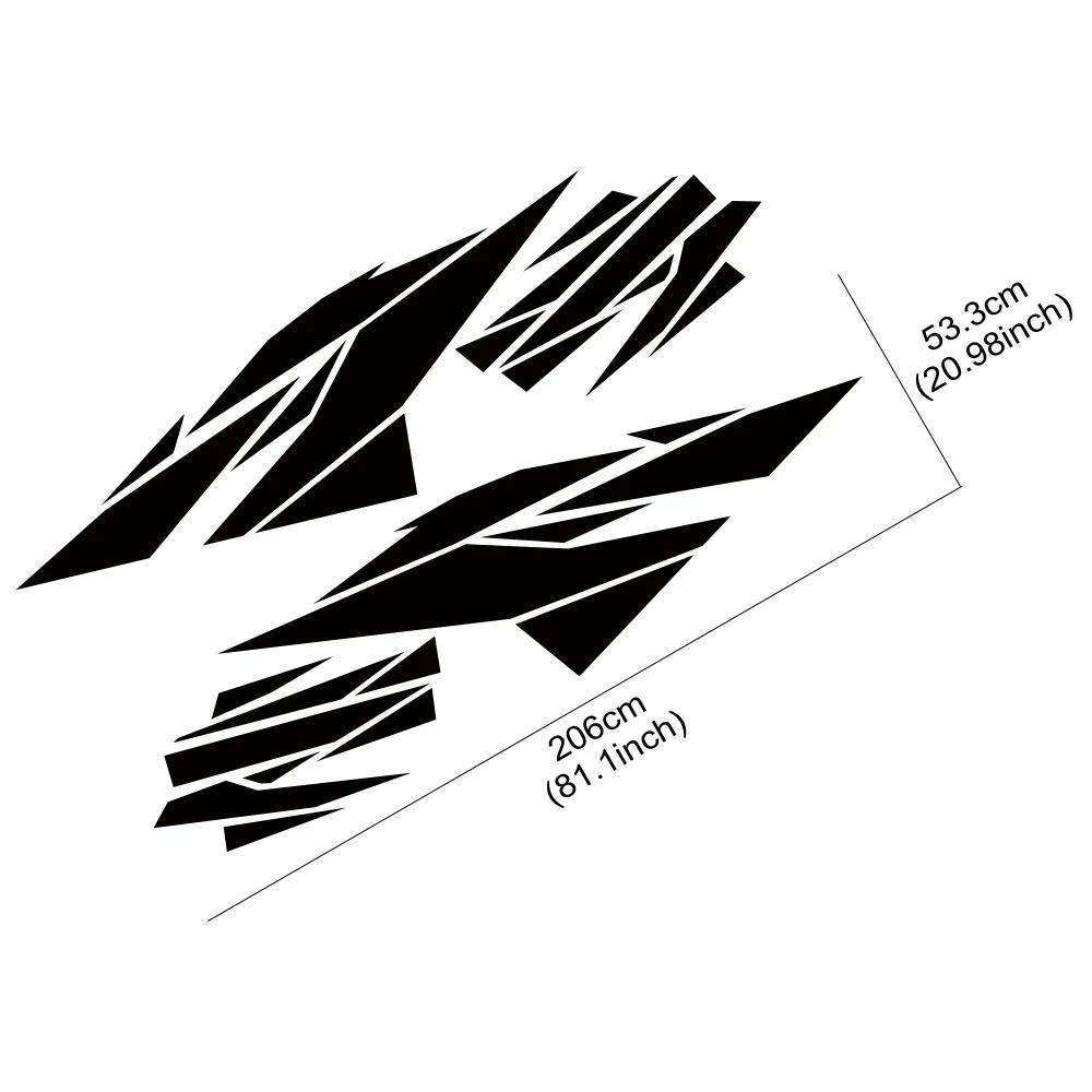 2PCS Car Door Side Skirts Stickers Fragment Splicing Style Vinyl Decals Self-adhesive Auto Body Decoration Sticker Accessories