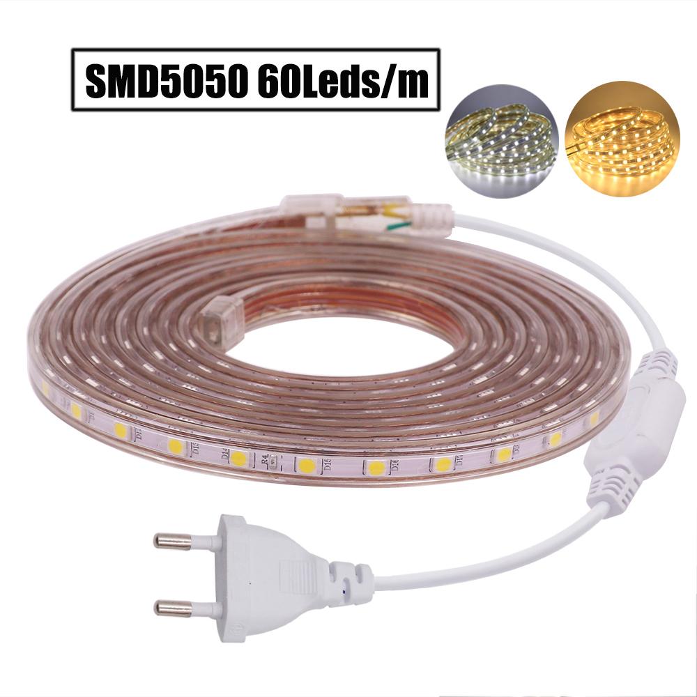 240 LEDs/M High Brightness LED Strip Light 220V Waterproof RGB Warm White SMD5730 Home Decoration Rope Light