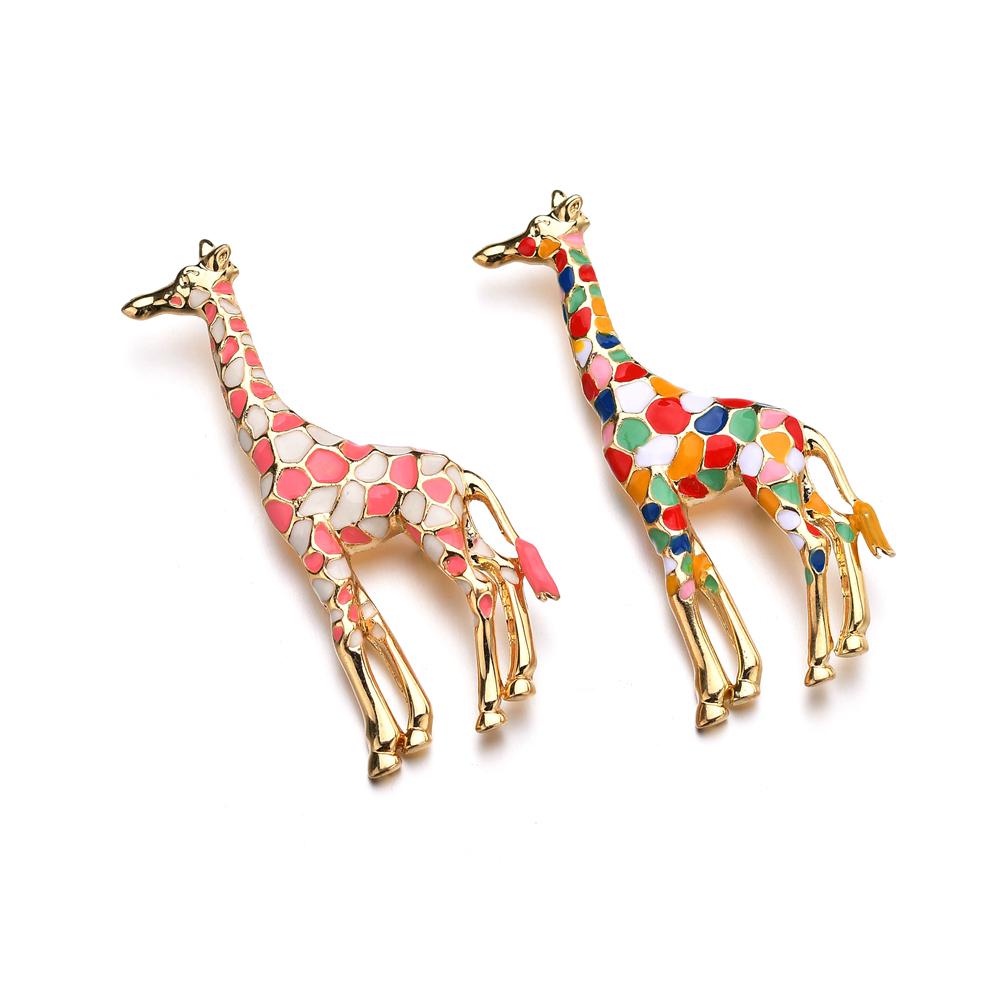 Giraffe Women For Enamel Brooches Cute Animal Brooch Pin Fashion Jewelry Gold Color Exquisite Gift