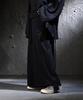 Kileutimuka Embroidered Black Rope Cut Wide Pants